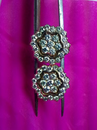 Diamond Studs with adjustable outer ring